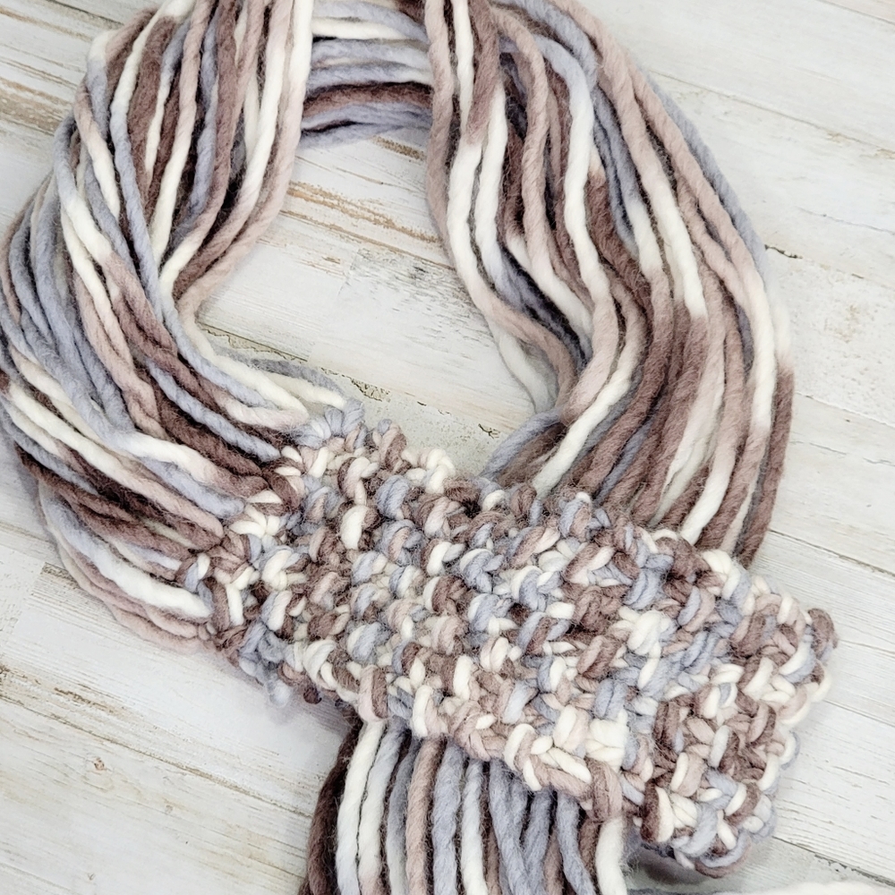 Beautiful Handcrafted Natural Multi Color Scarf - image 6